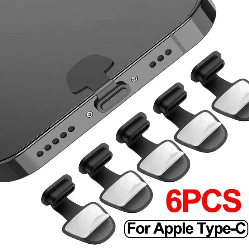 Silicone USB C Dust Plug Waterproof Charging Port Protector Cap Anti Dust Accessories for iPhone Android Smartphones