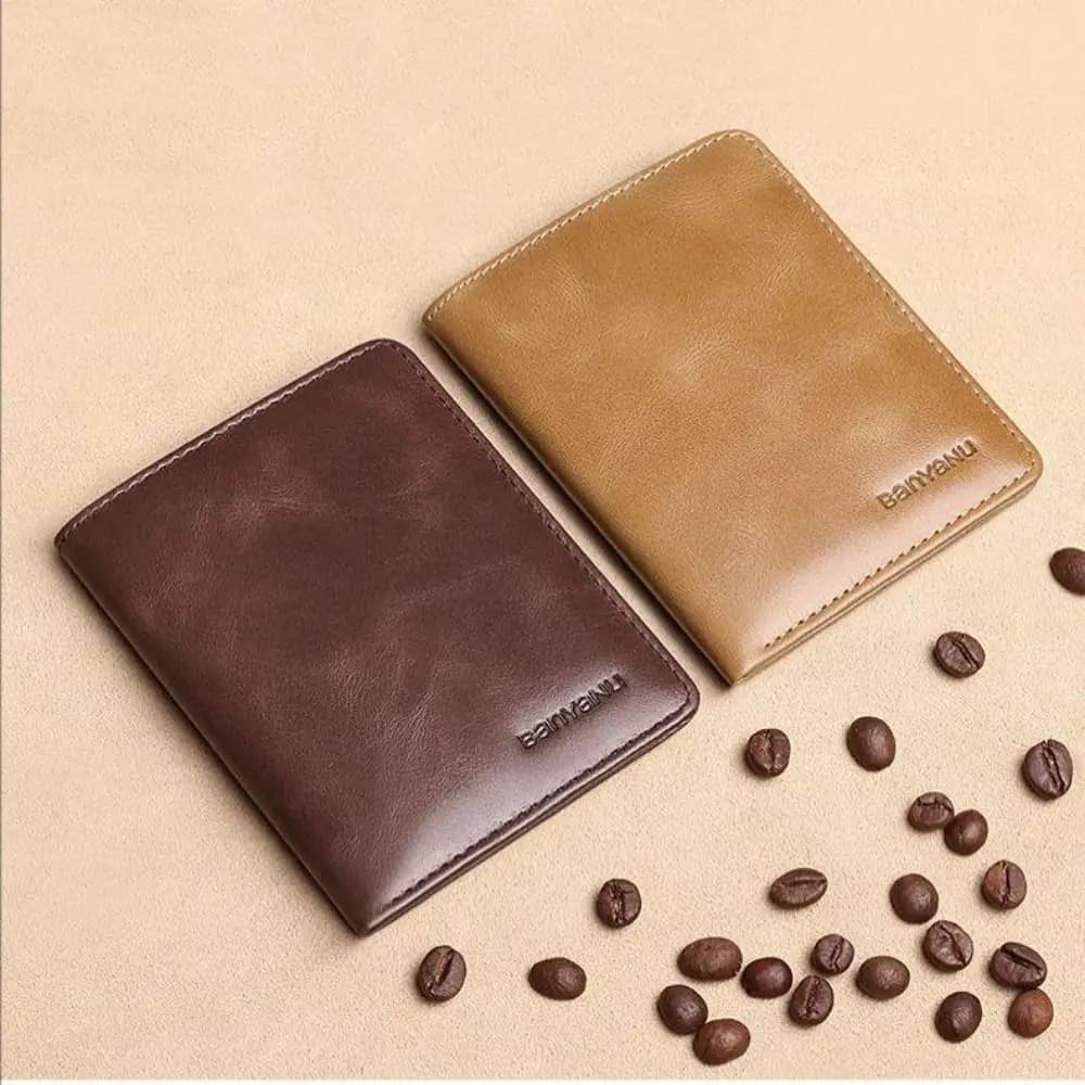 Fashion Leather Men's Wallet RFID Slim Card Holder Purse Men