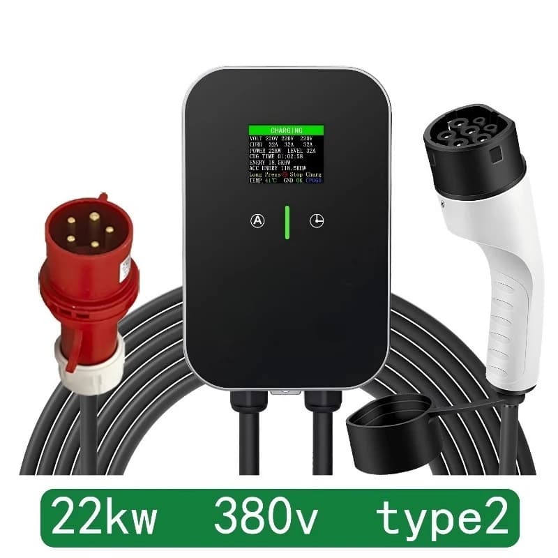 GTEC03 22KW 32A Stazione di Ricarica EV Portatile Tipo 2 IEC 62196-2 Caricatore Rapido AC Livello 2 Ingresso 380V Nuovo
