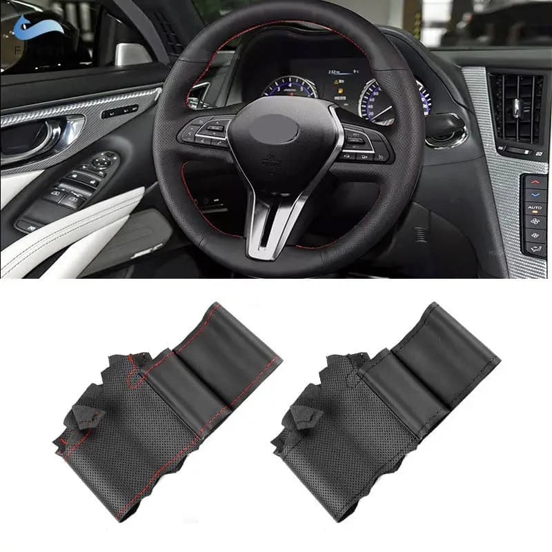 Coprivolante in Pelle Traforata Cucito a Mano per Infiniti Q50 QX50 2018-2020 Q60 2016 2017 2018 2019 2020