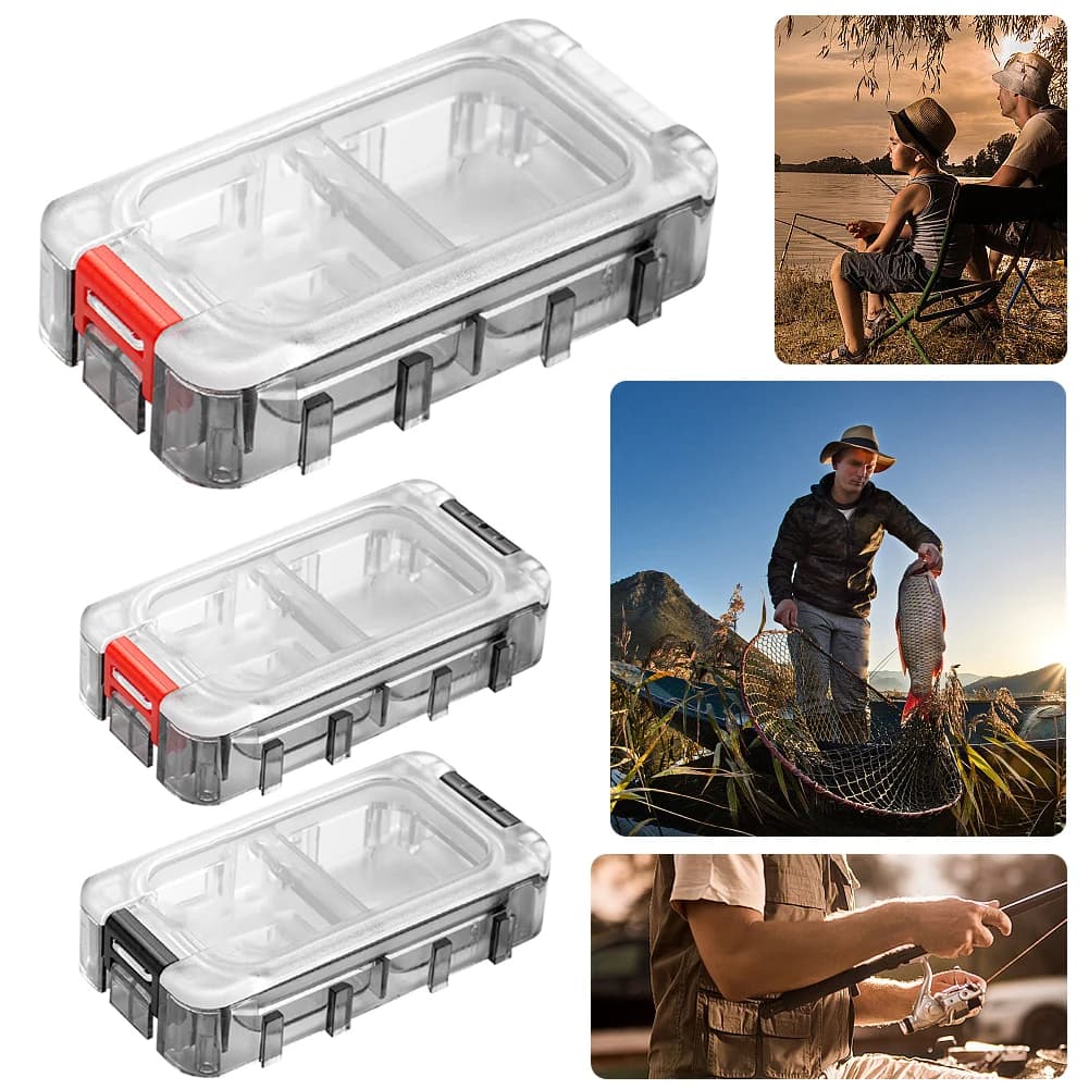 Expandable Fishing Tackle Box Fishing Tackle Box Fishing Hardware Toolbox Double Side Fishing Hook Storage Container for Fishing