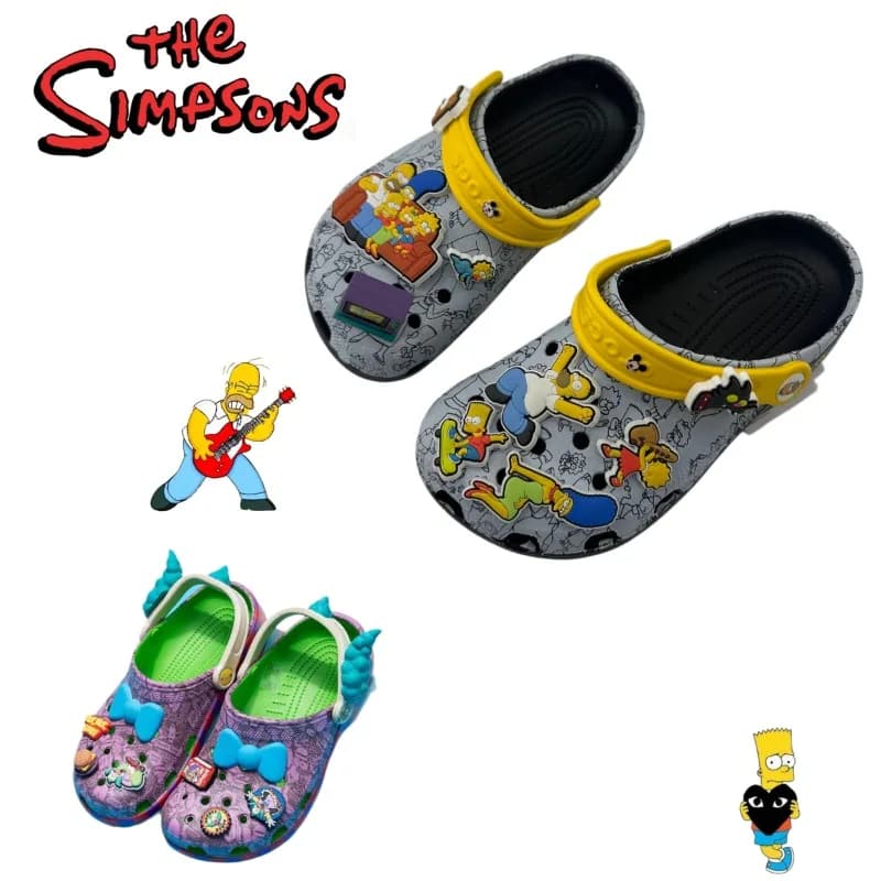 Pantofole The Simpsons alla Moda e Creative con Design di Personaggi dei Cartoni Animati, Unisex, Suola Morbida Antiscivolo, per Uso Esterno, Regalo per Amici