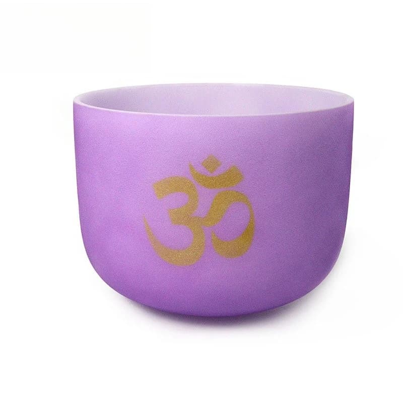 Purple Frosted Crystal Singing Bowl Yoga Sound Therapy Percussion Instrument Crystal