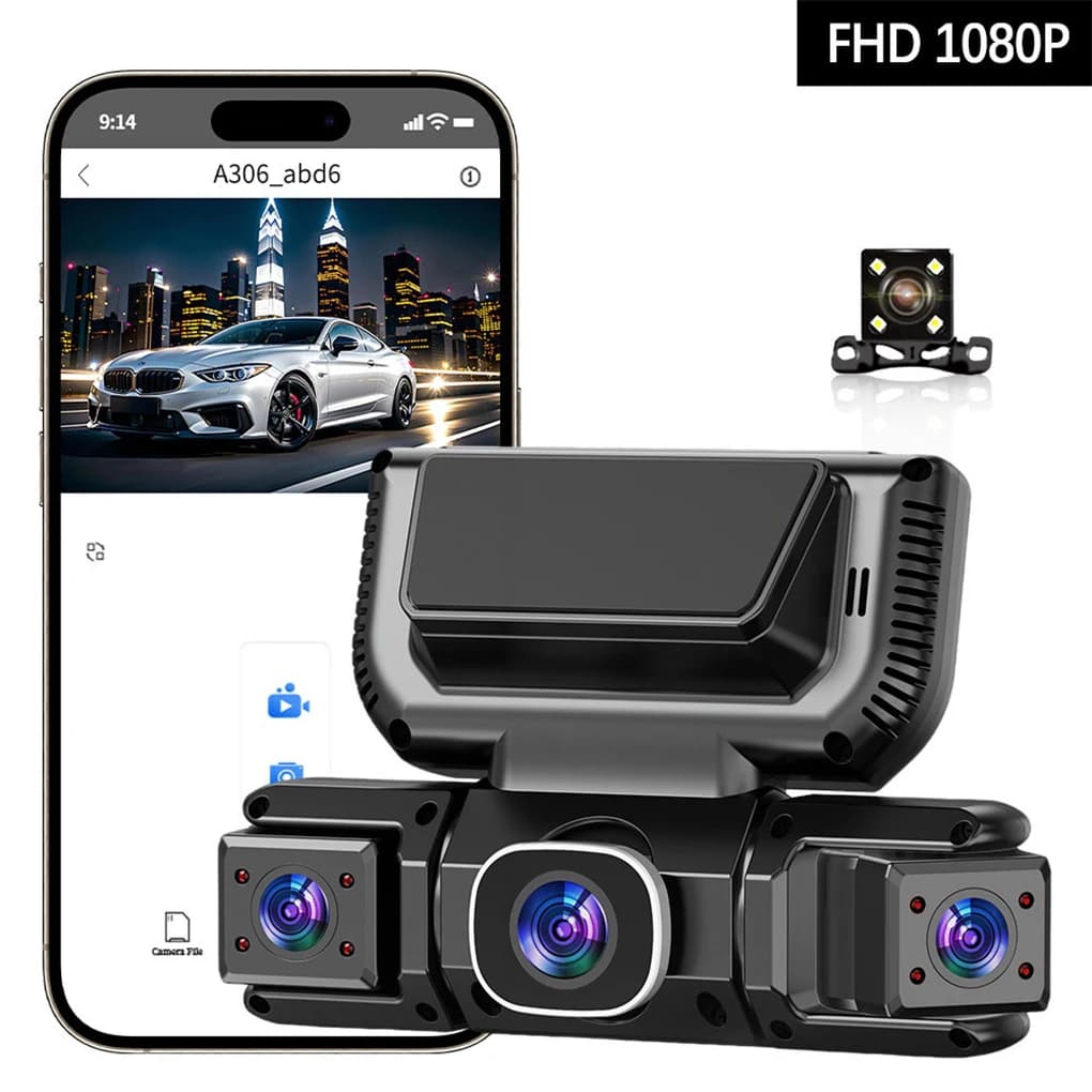 4 Camera 360 Degrees Auto DVR 1080P Video Recorder WIFI Dash Cam Front left Rear Camera 24 Hours Parking Monitor