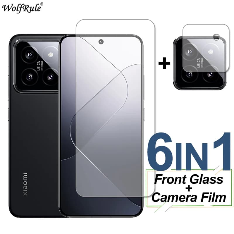 Vetro temperato per Xiaomi 14 Protezione schermo su Xiaomi 14 Pellicola protettiva per obiettivo fotocamera in vetro per Xiaomi Mi 14 13T Pro