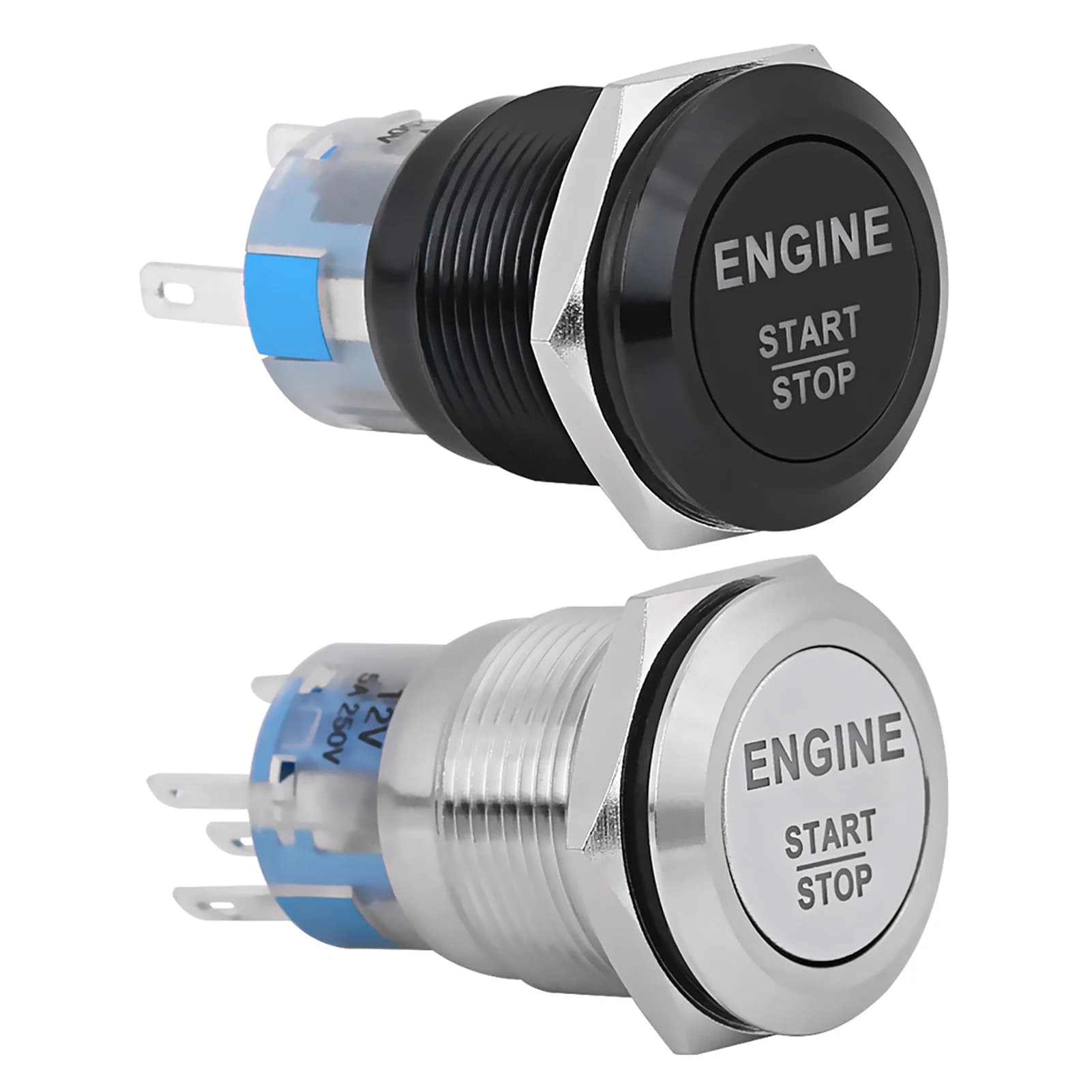 12V White LED Car Engine Start Stop button switch motor for auto button motor start button motor start switch motor