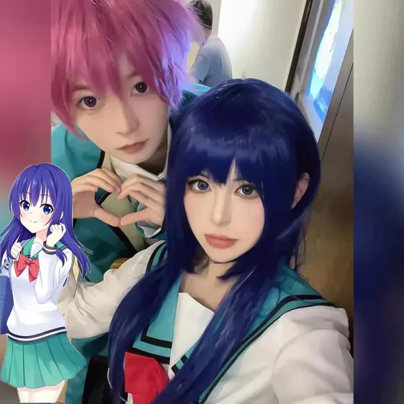 Anime Saiki Kusuo La Disastrosa Vita Cosplay K.-Nan Cosplay Teruhashi Kokomi Cosplay Uniforme Scolastica Custome per Le Donne Degli Uomini Parrucca