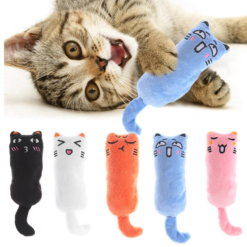 Giocattolo per gatti con suono rustolante e catnip, simpatico giocattolo per gatti, cuscino a pollice in peluche per gattini, prodotti per animali domestici, gatos