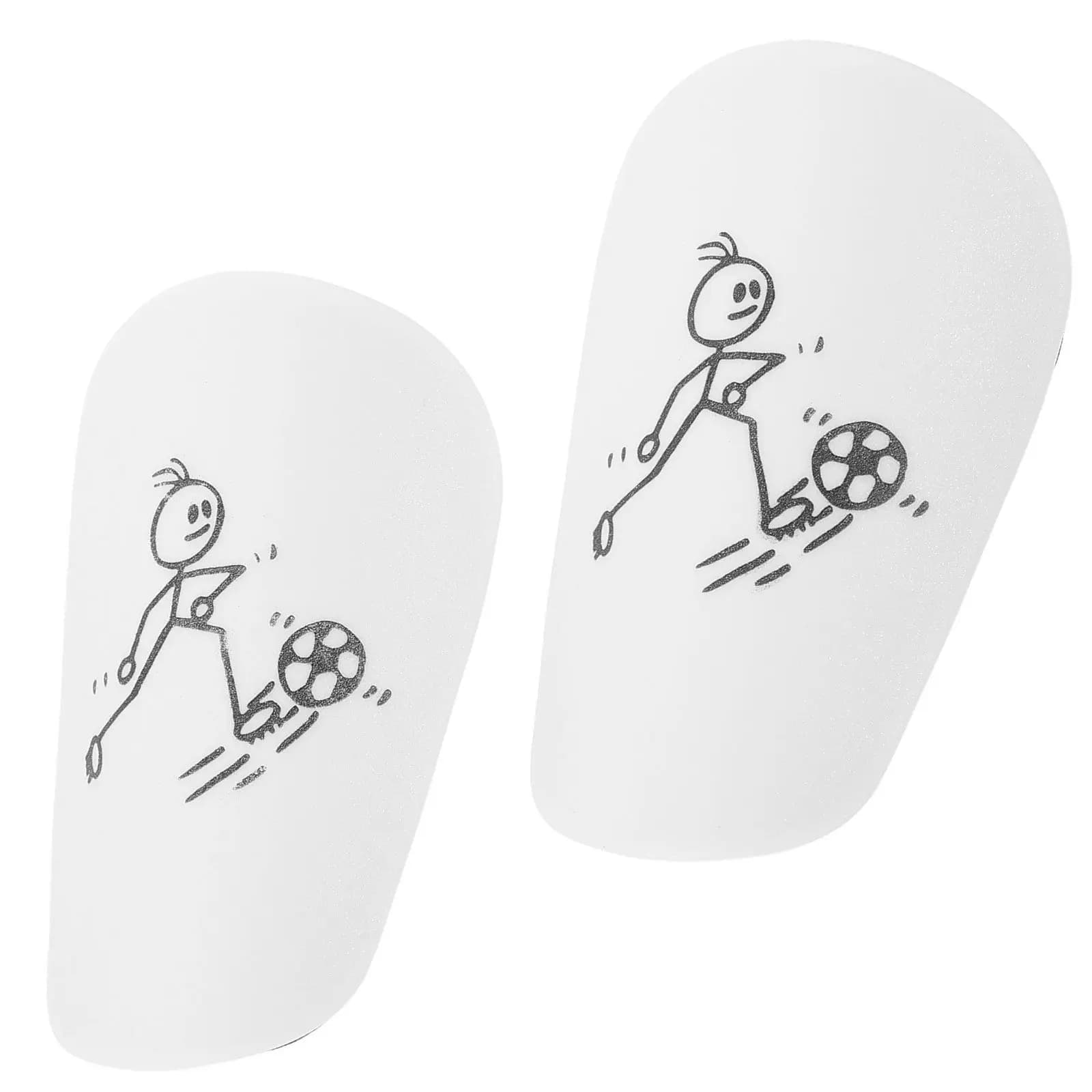 1 pair of football, sport, ergonomically curved fit for the calf, wear-resistant PU material, anti-slip support, breathable