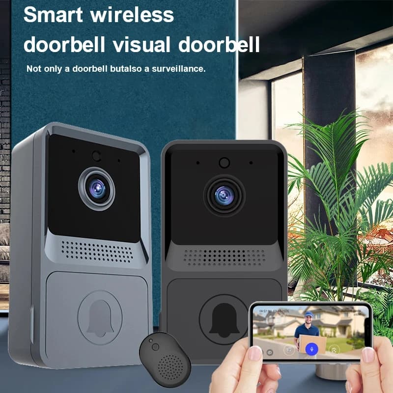Campanello video intelligente 480P Monitor campanello per porta Videocamera di sicurezza domestica Citofono wireless con visione notturna Monitoraggio in tempo reale