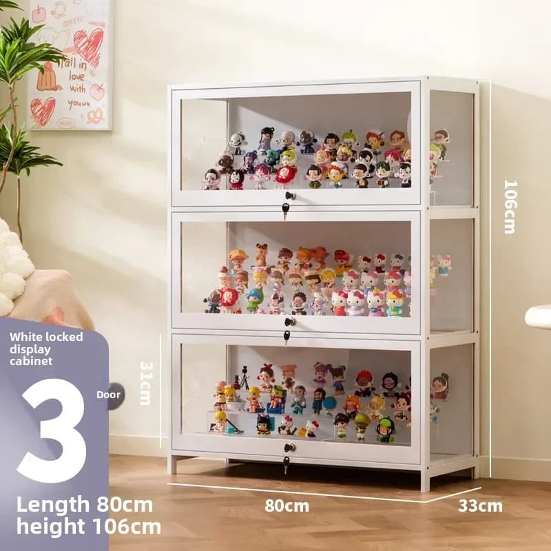 Nuovo Modello di Vetrina Espositiva Trasparente con Serratura per Figure, Lego, Blind Box e Ornamenti, per Uso Domestico, Vetrina per Oggetti Bidimensionali
