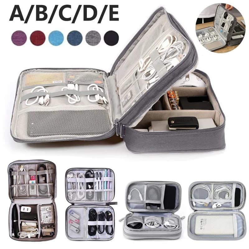 Borsa per cavi da viaggio Custodia per organizer digitale portatile Borsa per accessori elettronici impermeabile Borsa per organizer per cavi da viaggio
