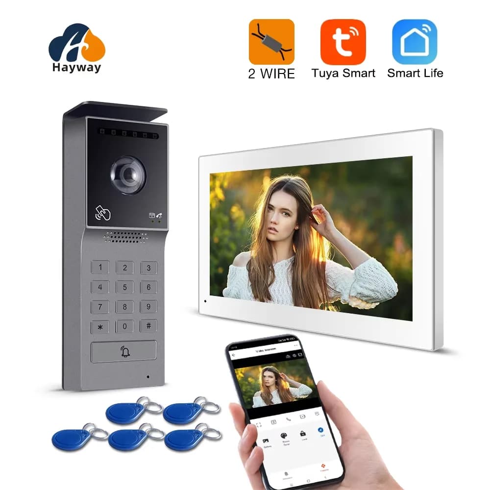 Hayway 720P Tuya Smart WIFI Wireless video intercom for home Monitor 7 inch video intercom with external camera system