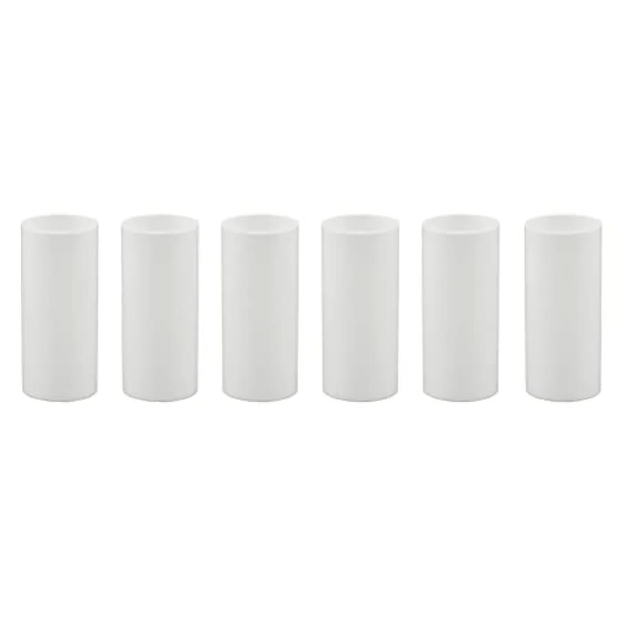 ®"White Plastic Candle Covers Sleeves Chandelier Socket Covers ~ Candelabra Base Set of