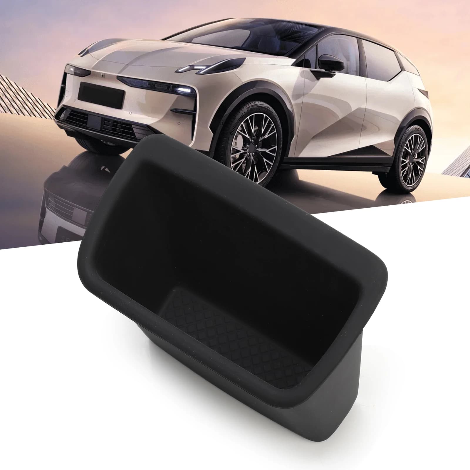 ZUNDUO per ZEEKR X Console centrale fila posteriore bracciolo scatola di immagazzinaggio Car Central Tray Organizer accessori per riordino Silicone