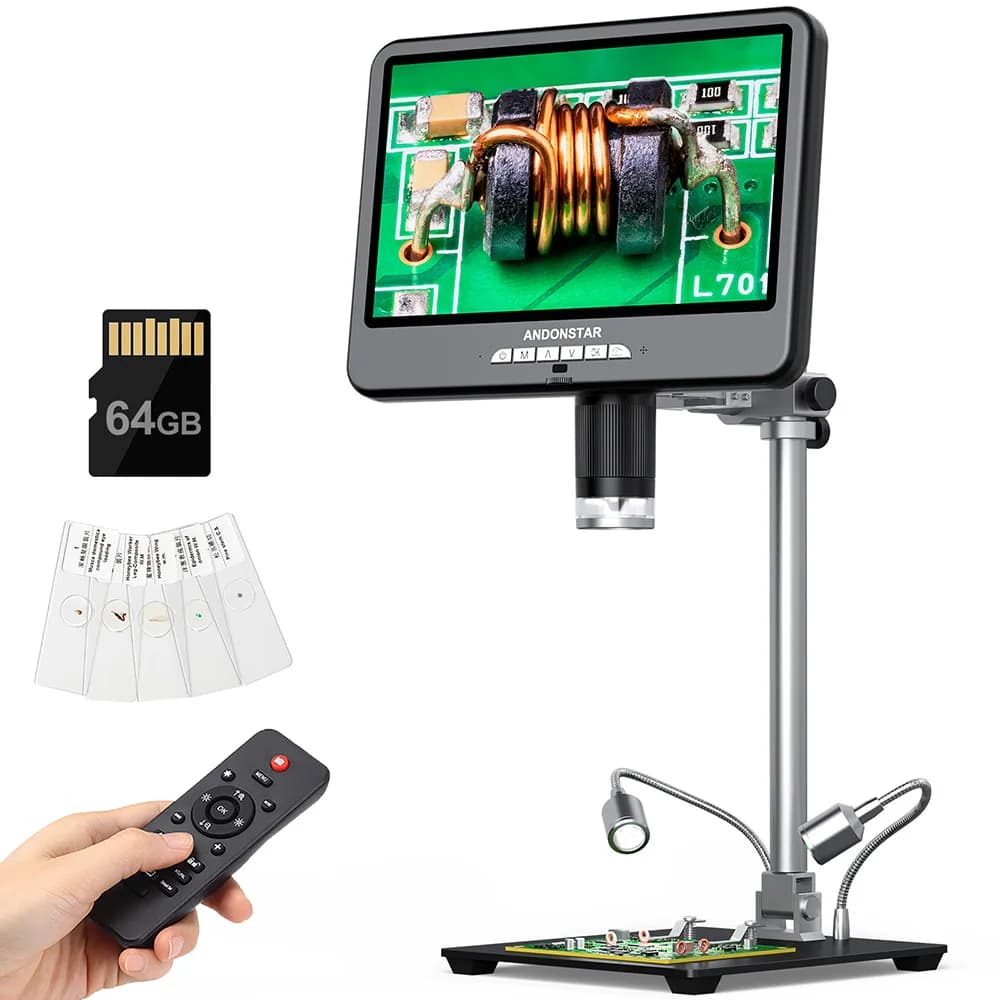 Andonstar Primo microscopio digitale 4K 60FPS AD210S-Pro 2000X 64MP UHD 3840P Microscopio elettronico HDMI per microscopio di saldatura