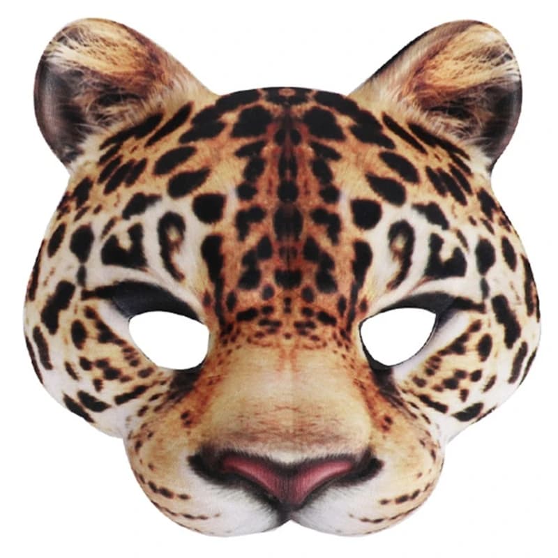 Maschera leopardata Maschera da festa Vesti Maschera cosplay leopardo Maschera divertente Halloween Maschera Carniva