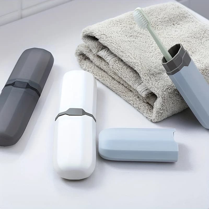 1PC Travel Plastic Toothbrush Cup Cutlery Box Pencil Box Toothbrush Toothpaste Storage Box