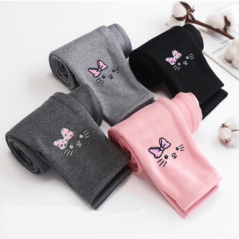 Leggings invernali da ragazza Collant termici foderati in pile Abbigliamento da esterno Multi-colore Autunno Inverno Pantaloni carini per bambini Pantaloni caldi ispessiti