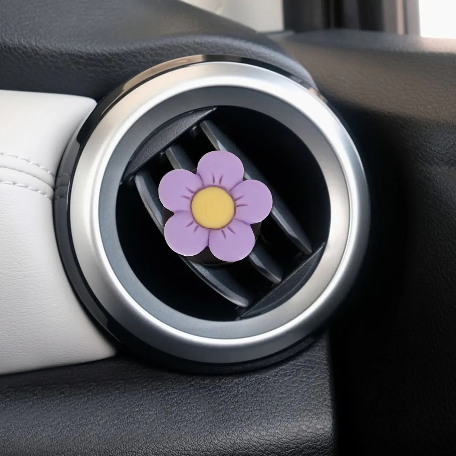 12 Pieces Decorative Clips for Auto Air Bottles, Flower Shaped Scenters for Interior Cars, Ventilation Accessories
