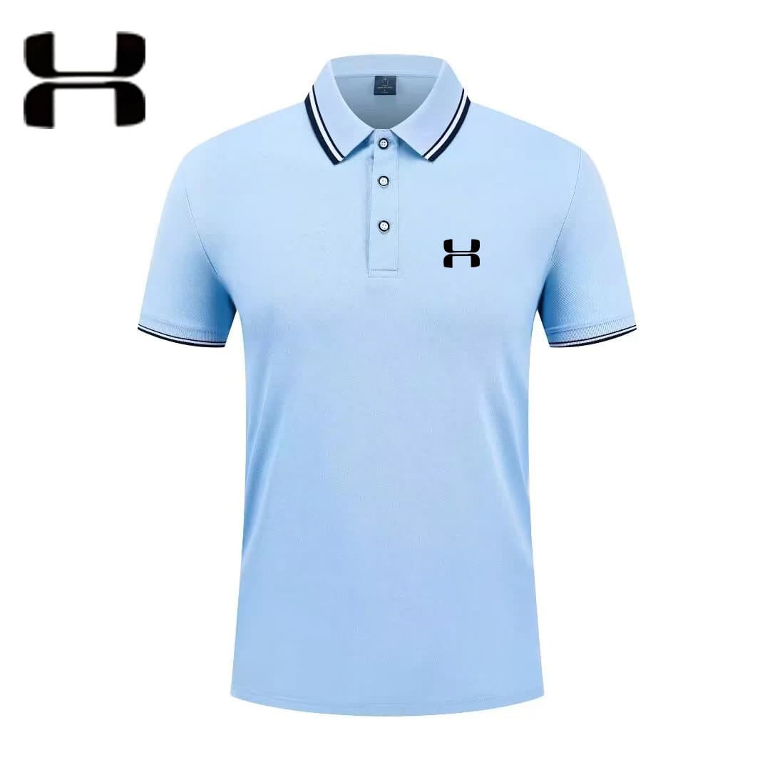 Polo da golf da uomo a maniche corte 2026, nuova collezione, con stampa sul colletto, traspirante, per affari e tempo libero, comoda per l'esercizio fisico, abbigliamento maschile
