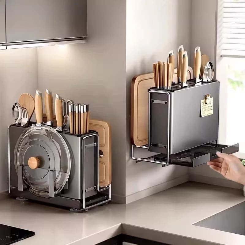 Multifunctional Organizer for Kitchen Knives, Bacchette and Taglieri