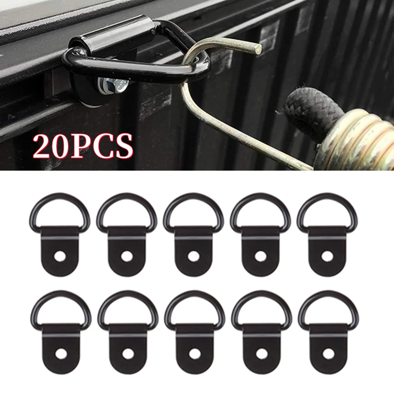 20PCS/10PCS Anelli di ancoraggio a forma di D Anello di ancoraggio per carico in ferro e acciaio inossidabile per rimorchi per camion per auto Barche camper