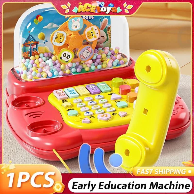 Children's Phone Early Education Machine Simulation Puzzle Toy Lights Music Multifunctional Studying Set Toy Baby Xmas Gifts