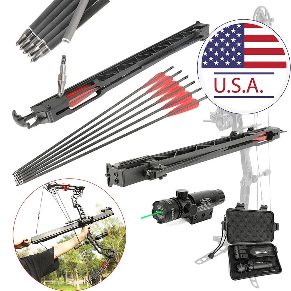Rapid Arrow Launcher Bow 6 Carbon Arrows Orbital Shooter for Compound Bow Hunting Target Shooting Bow Accessories Set