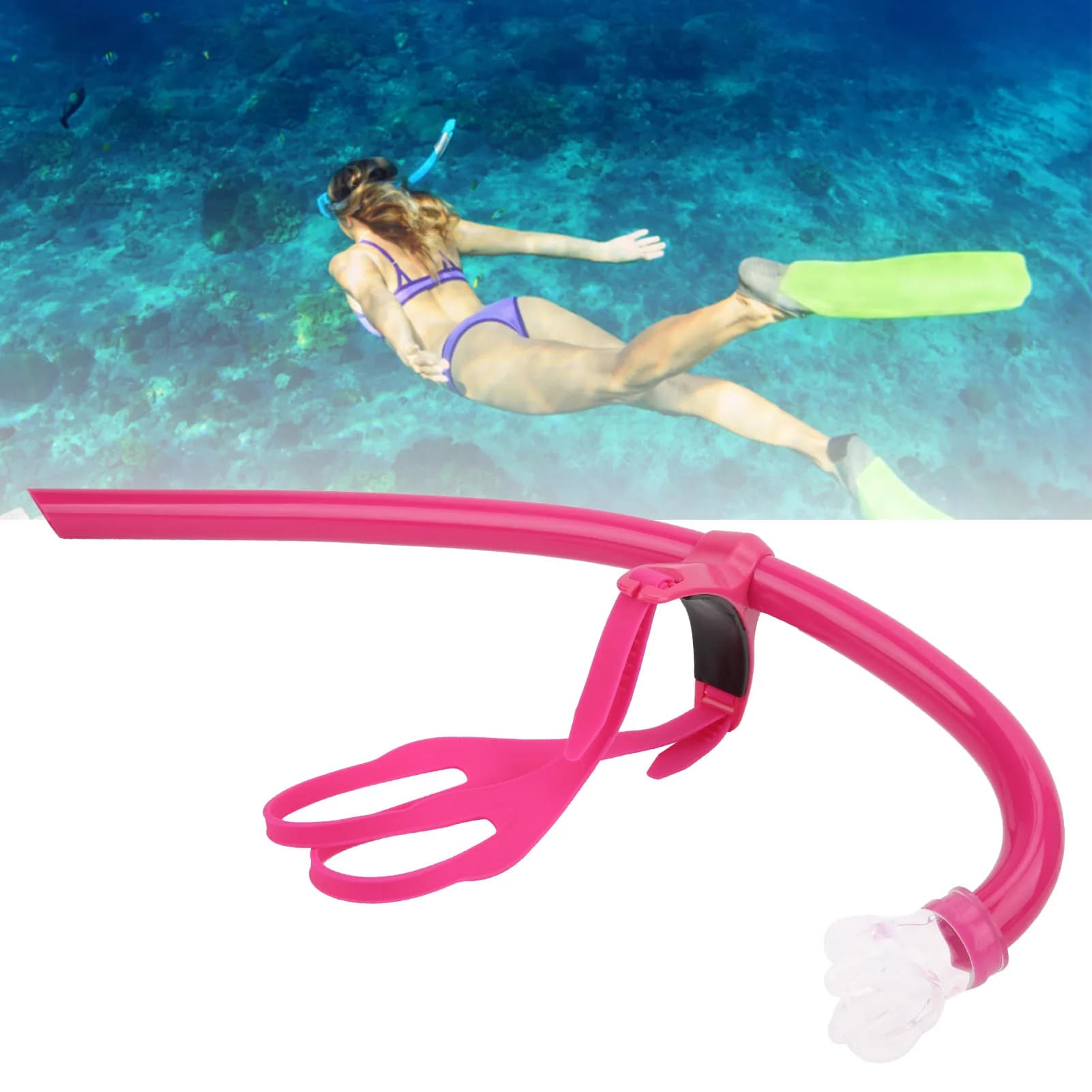 Snorkel Front for Swimming with Silicone Bushing, Training & Underwater Breathing Equipment