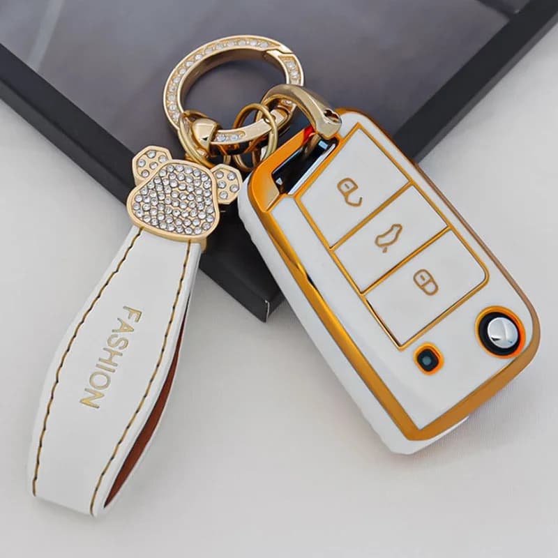 Accessori Auto Per SEAT Ateca Leon FR 2 Ibiza Per Skoda Octavia Per VW Volkswagen Golf 7 MK7 Tiguan MK2 TPU Chiave Dell'automobile Della Copertura Della Cassa