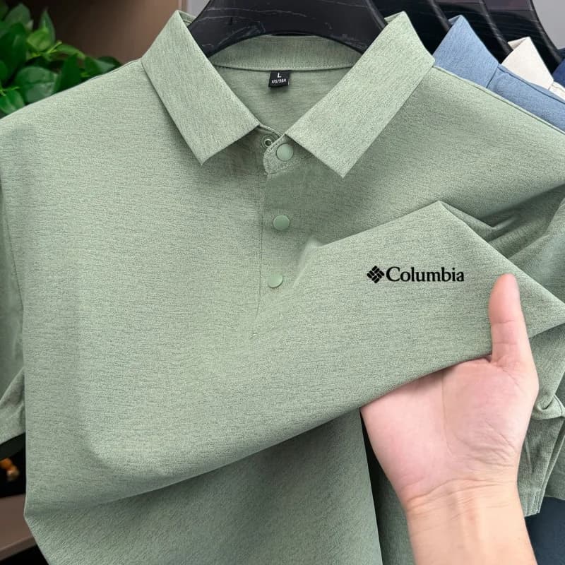 Polo da uomo di lusso, nuovo, confortevole, senza cuciture, con risvolto, alla moda, estivo, casual, con lettera ricamata, top corto.