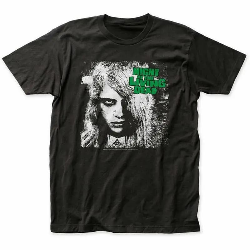 Night of the Living Dead BW Karen T Shirt da uomo con licenza Pop Culture Movie Nera