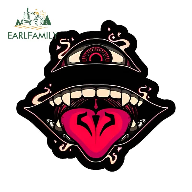 EARLFAMILY Sukuna Dark Art Car Sticker Waterproof Fishing Tackle Box Luggage Windshield Graphics Vinyl Decals Scratch Decoration