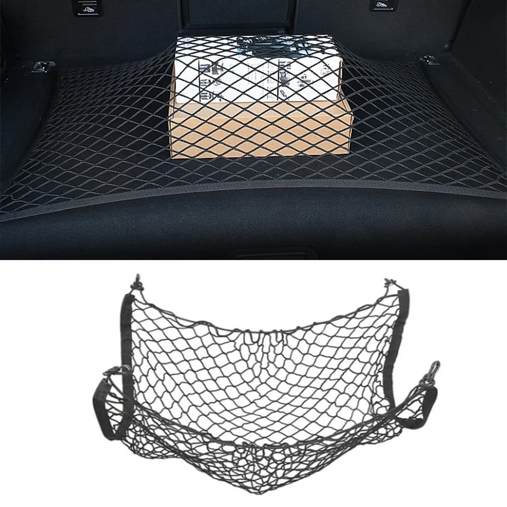 Per Audi A4 B9 B8 A3 8Y 8P 8V A5 A6 Q3 Q5 Q7 Bagagli a rete per bagagliaio di un'auto Maglia di nylon Organizzatore di immagazzinaggio del camion Tasca di rete Accessori
