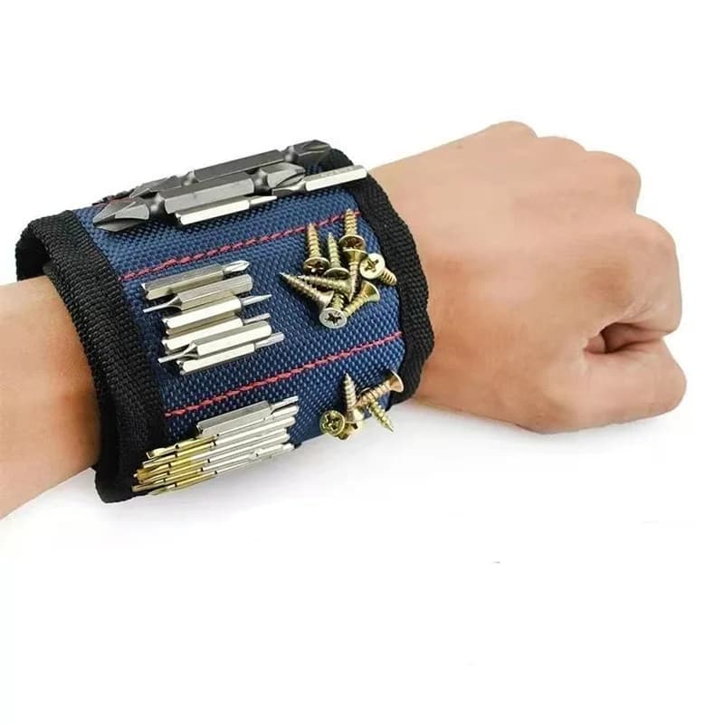 For Magnetic Wrist Strap Adhesive Velcro Hardware Tools Screwdriver Screw Absorption Magnetic Wrist Strap