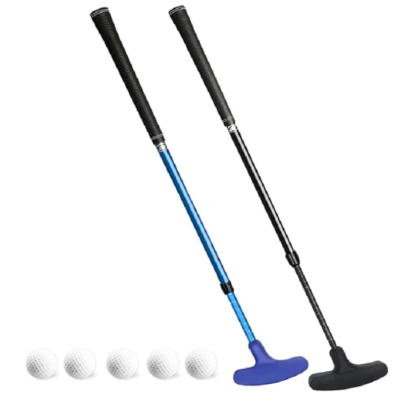 Mini Putter da Golf per bambini e Mini mazze da Golf da donna-Putter a lunghezza regolabile bidirezionale con 5 palline da Golf