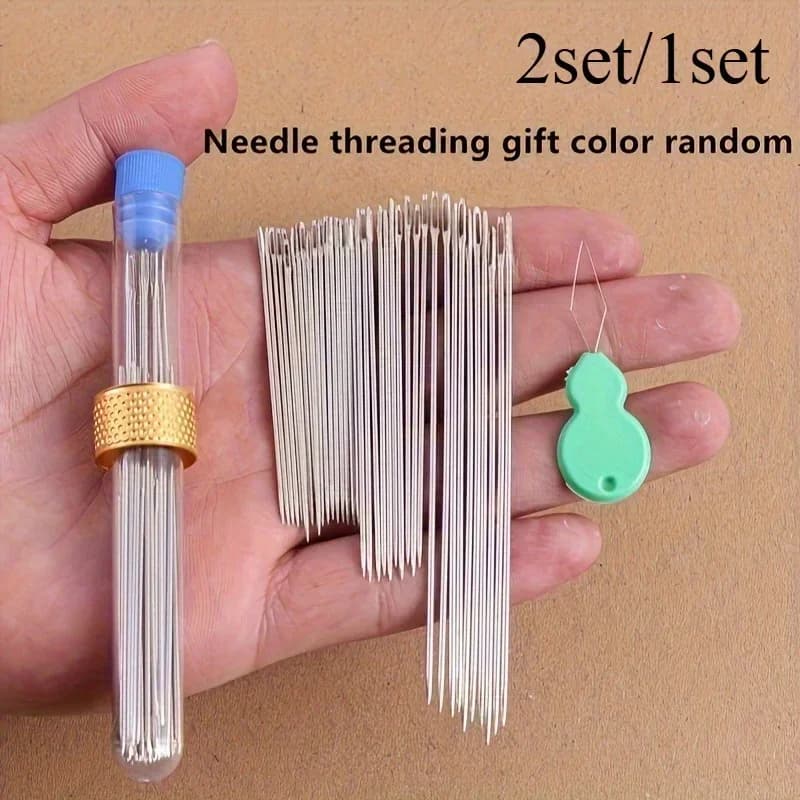 80pcs/40pcs Big Hole Big Eye Needle Household Sewing Needle Sewing Quilt