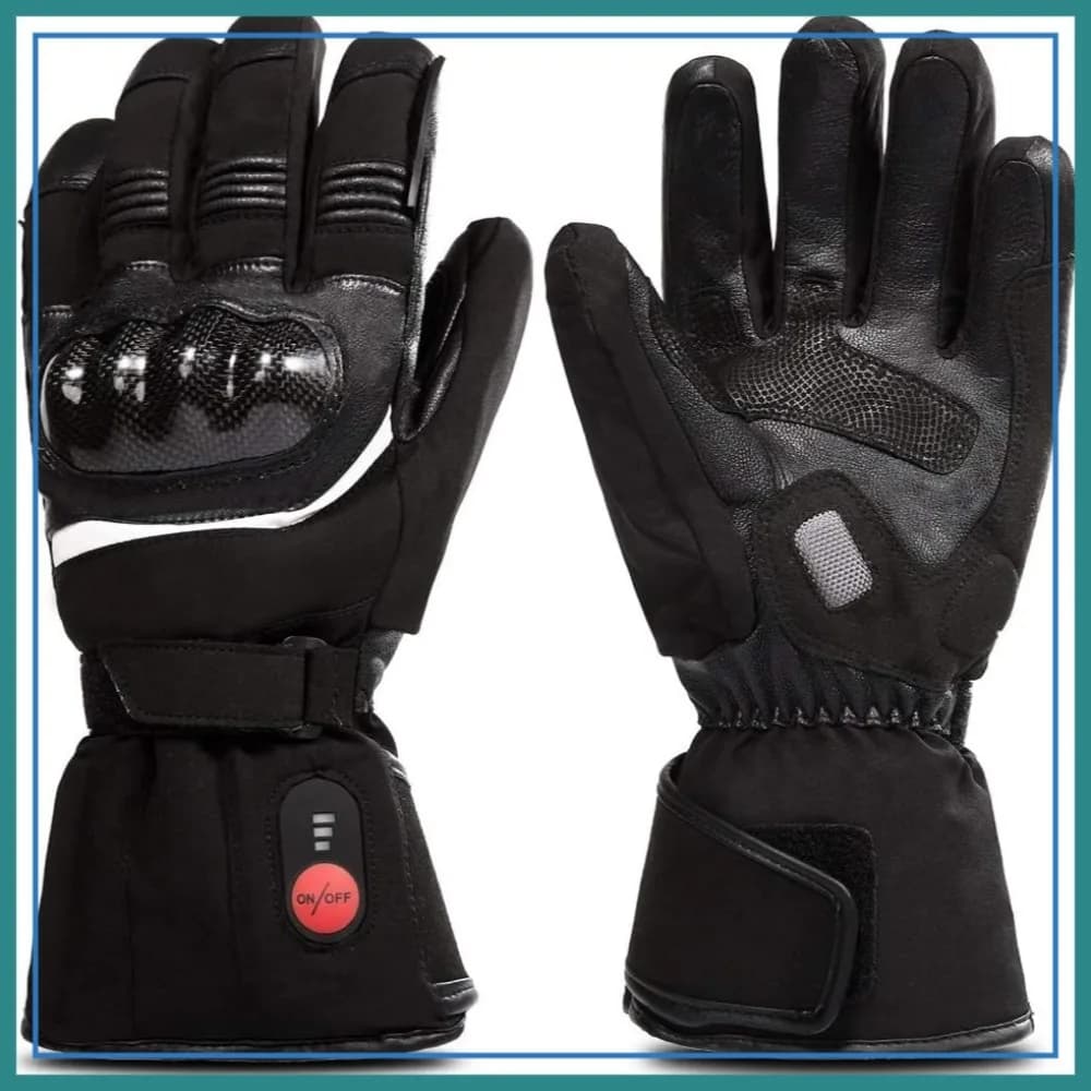 Guanti Riscaldati per Moto, Impermeabili e Antivento, Touchscreen, Ricaricabili 7.4V, per Uomo e Donna, per Guida Invernale