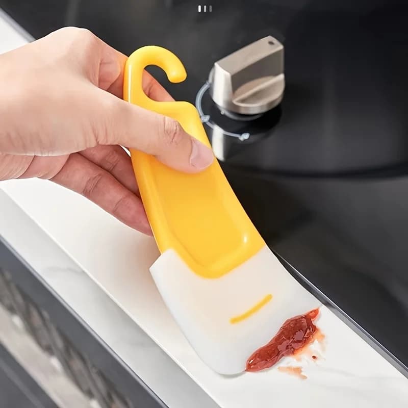 1pcs Silicone Soft Scraper Pan Cleaning Scraper Kitchen Dirty Fry Pan Dish Pot Cleaning Brush Washing Scraper Kitchen Cleaning