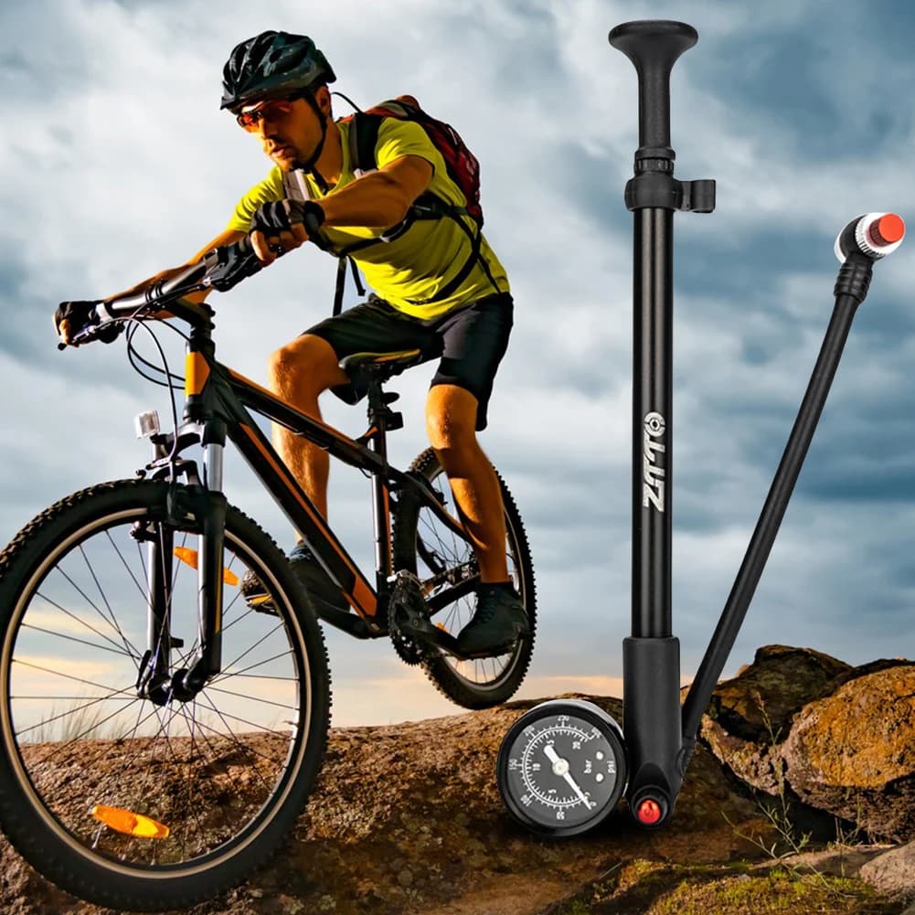 Pompa per Ammortizzatori MTB 300PSI con Valvola Schrader, Alta Pressione per Sospensioni Anteriori/Posteriori di Mountain Bike