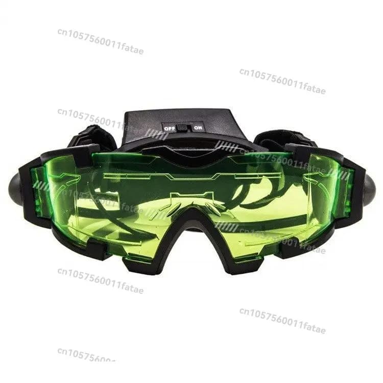Occhiali da sci per bambini modello 736 con luce per visione notturna a LED, snowboard antivento antiappannamento