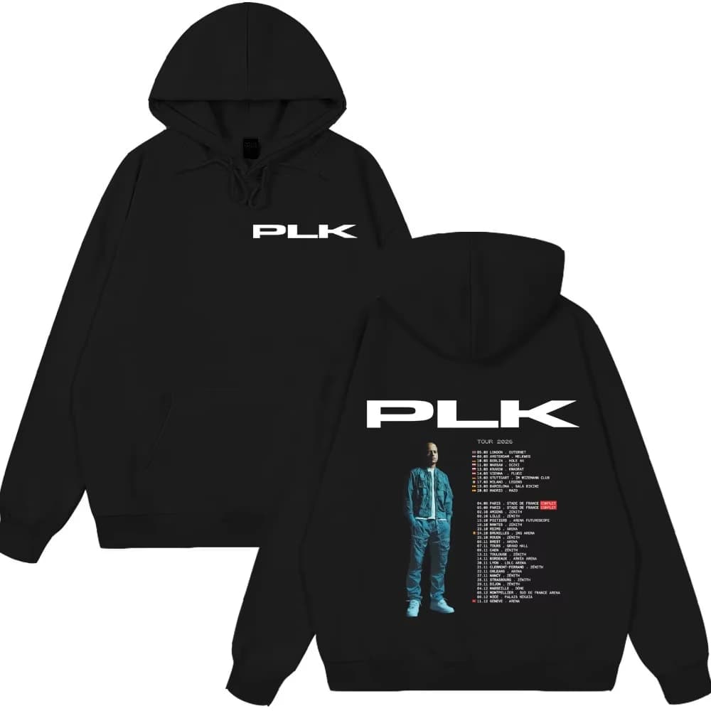 Men Rap Tour Hoodie Pullover Kangaroo Pocket Sweatshirt Front Letter Logo Back Figure Text Print Loose Male Casual Hoodies Top