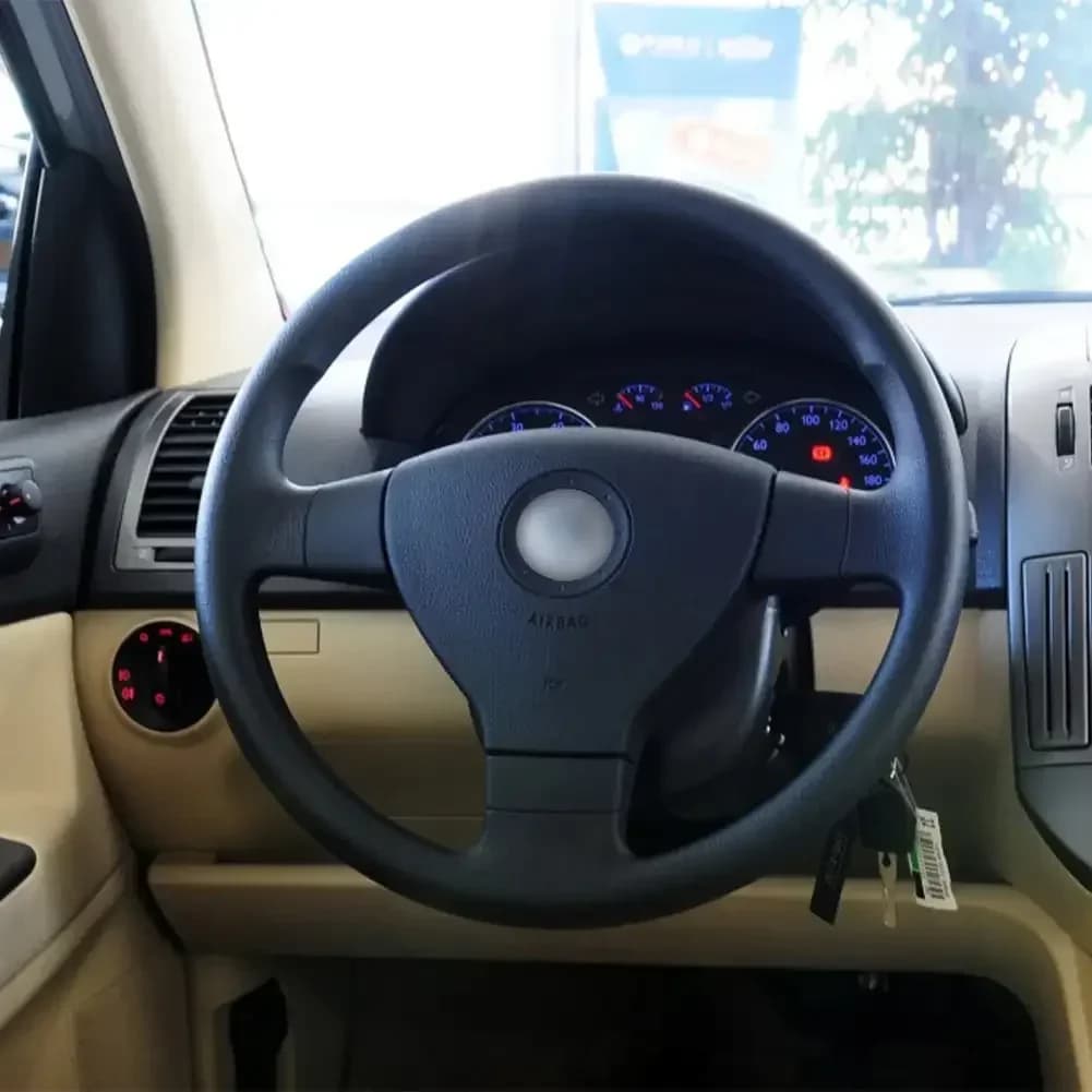 Adesivo Decorativo in Fibra di Carbonio per Volante Auto, Compatibile con Volkswagen VW Golf 5 MK5 Passat B6 Jetta Tiguan 2007-2011