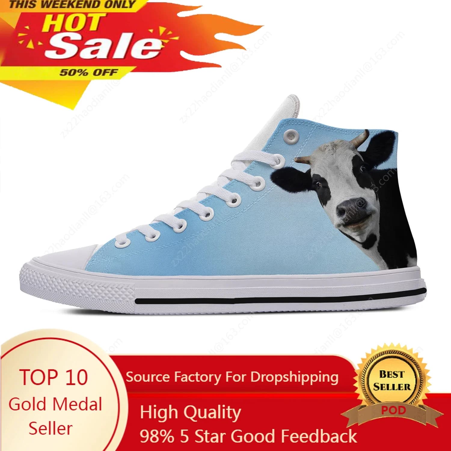 Animals Funny Sneakers High Man Woman Teenager Casual Shoes Fashion Funny Running Shoes 3D Printing Light Shoe