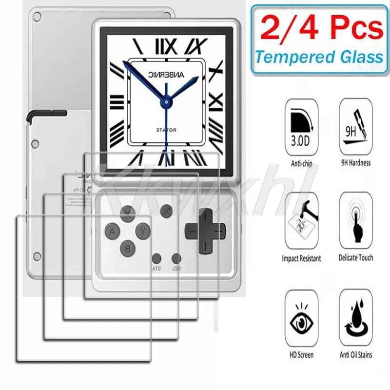 2-4PCS 9H HD Tempered Glass For ANBERNIC RG Rotate Game Console ON ANBERNICRGRotate RGRotate 3.5'' Screen Protective Cover Film