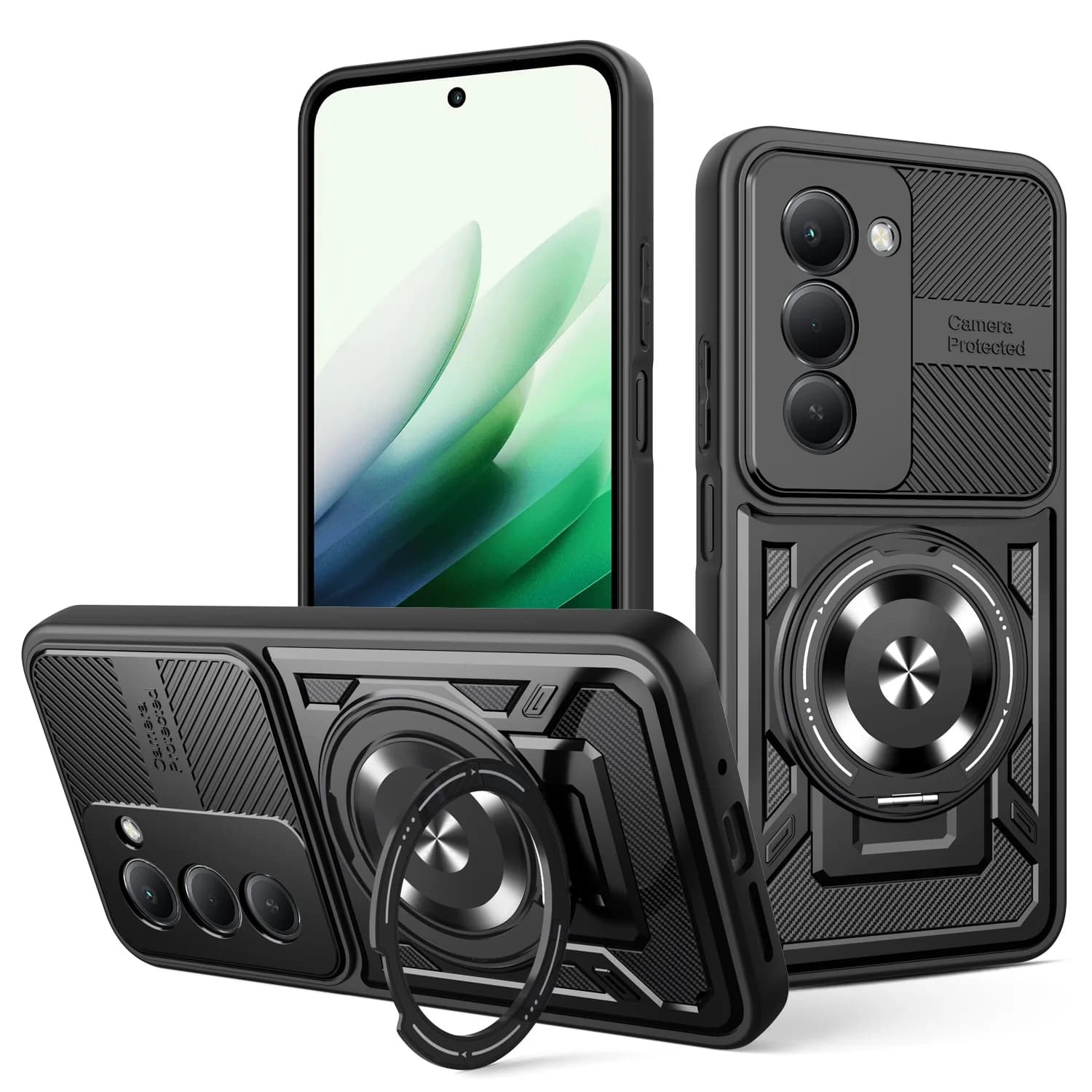 For Xiaomi Poco M8s Case Poco M8s 5G phone Cover Magnetic Armor Shockproof Ring Holder Case Magsafe Wireless Charge Cover