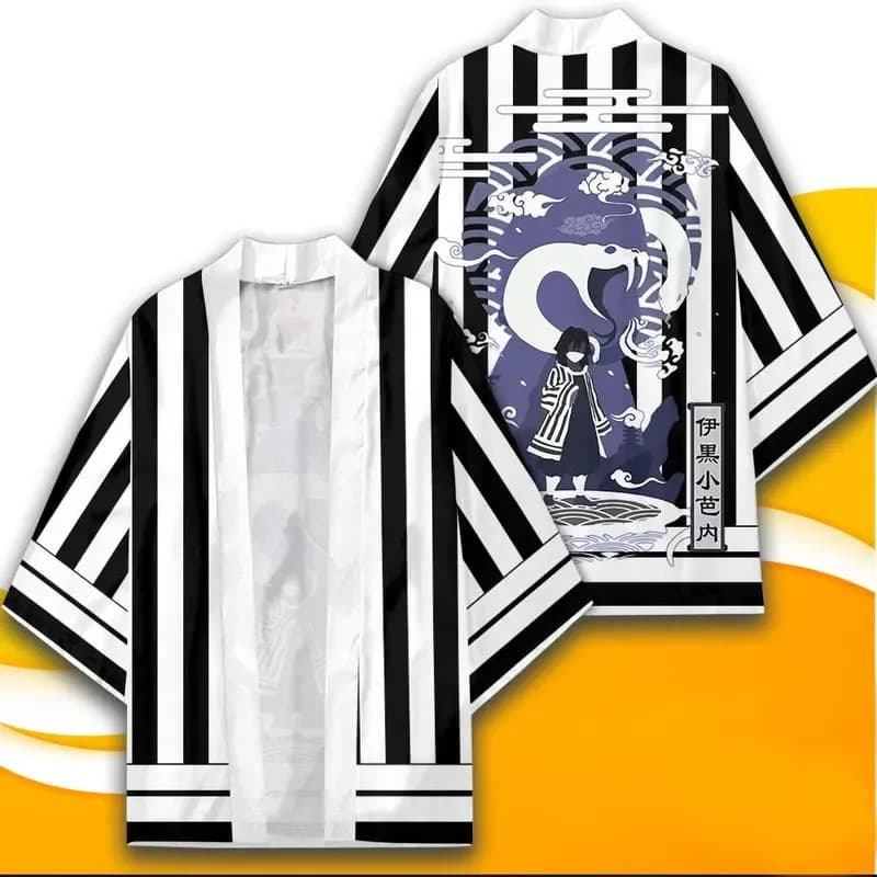 Nuovo Anime Demone Slayer Kisatsutai Iguro Obanai Costumi Cosplay Kimono Adolescenti Mantello Cardigan Giacca Haori Pigiama Accappatoio