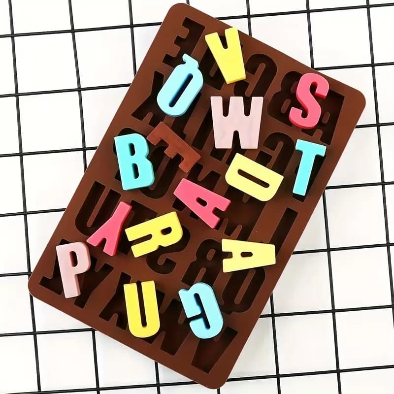 Set of silicone molds with 26 letters of the capital alphabet, resin ornaments and DIY plaster, suitable for crafts, tools for the creation of letters from A to Z.