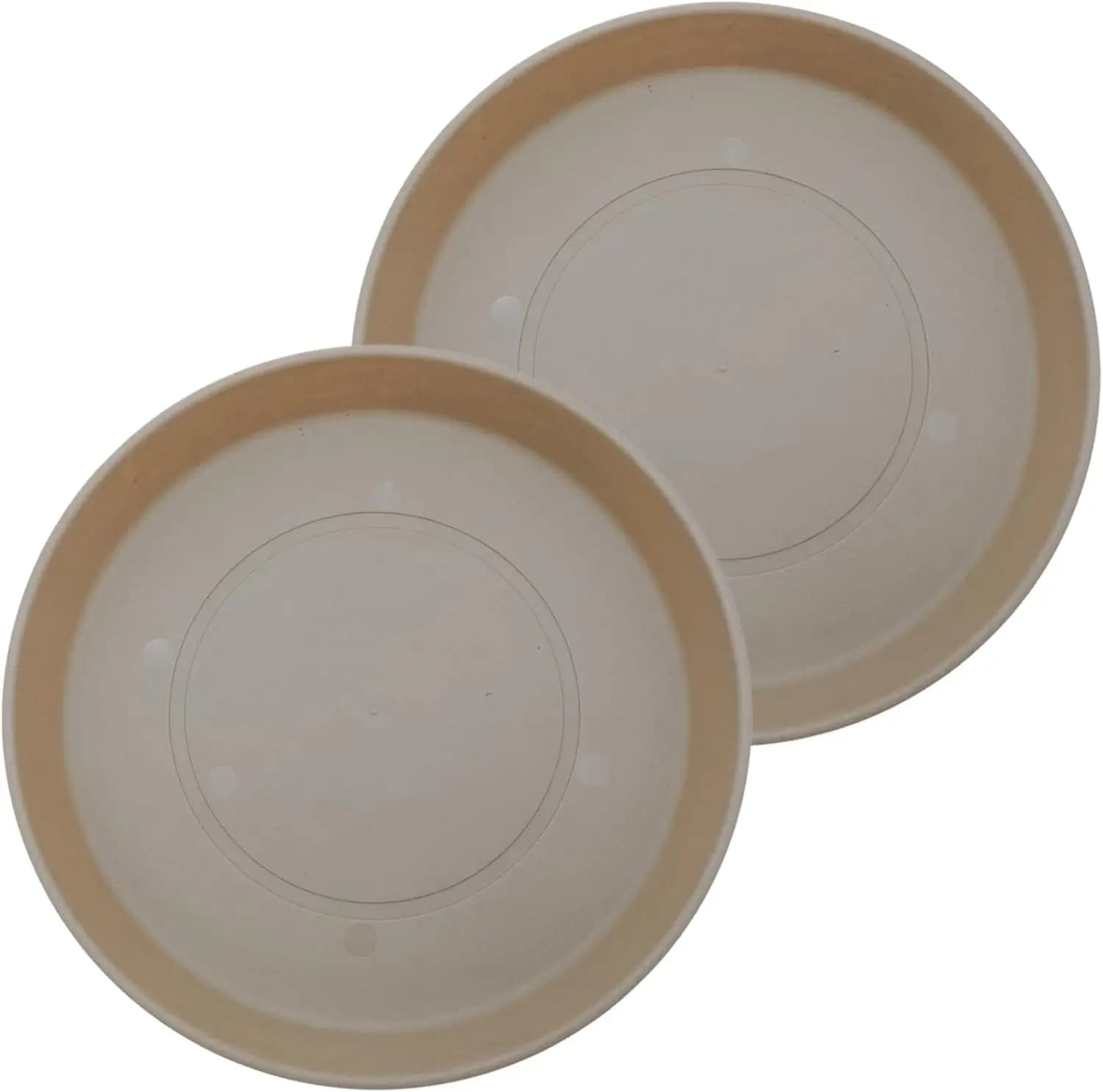 First 14 inch round underwater, UV-resistant light plastic flower pot tray for outdoor and indoor use, 2 trays for pots.